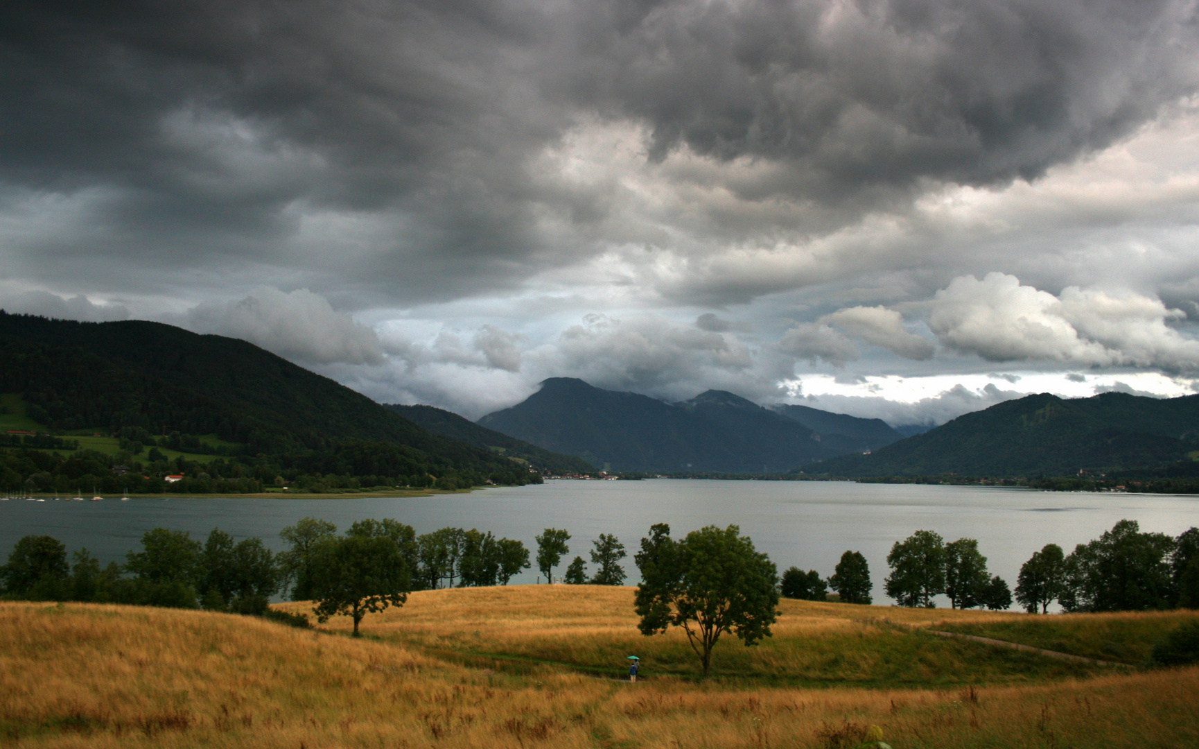 unterm Regenschirm