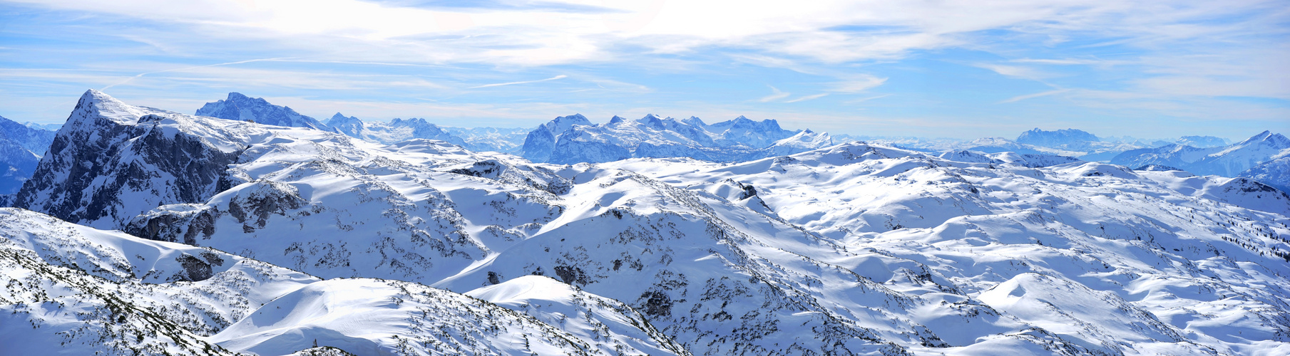 Untersberg Plateau vom Salzburger Hochthron gesehen