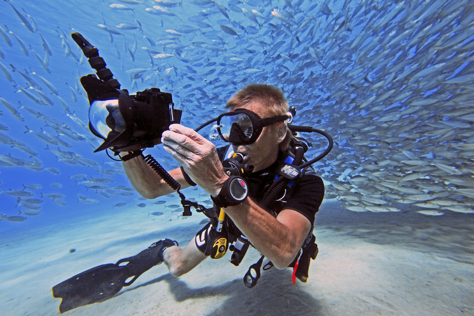 Unterwasserfilmer in Action