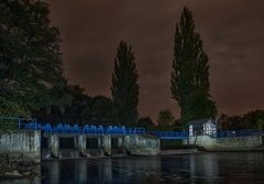 Unterwasserseite vom Bodewehr Staßfurt...