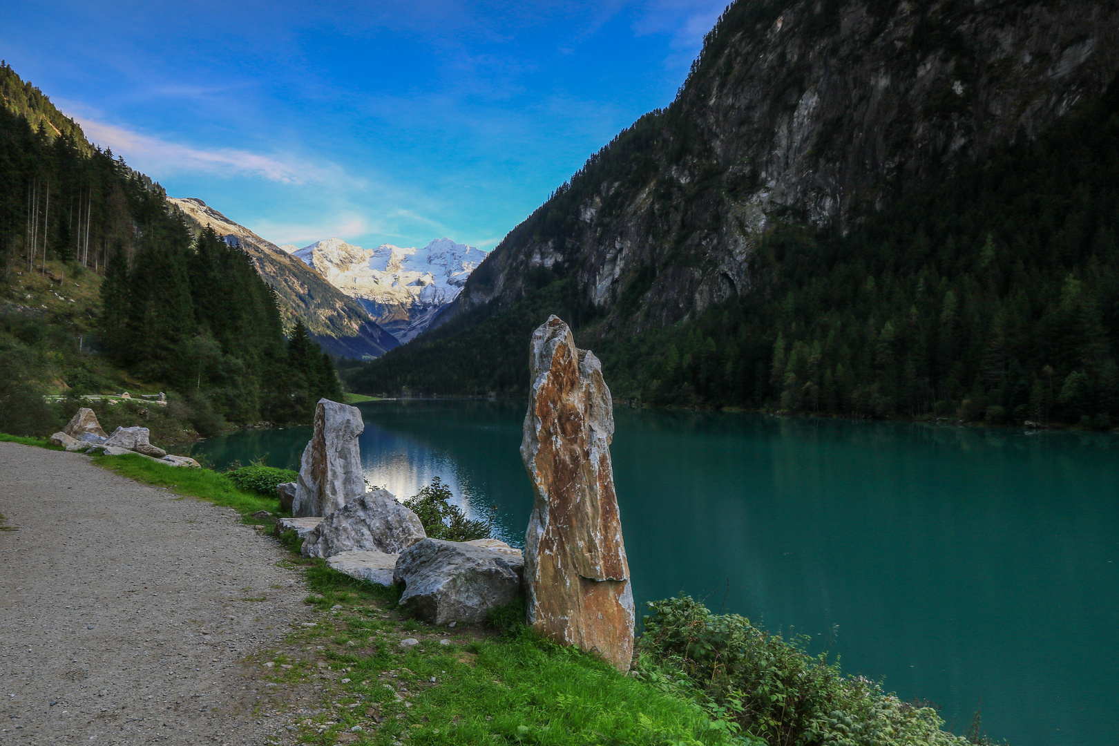 Unterwegs am Stillup Speichersee im Zillertal