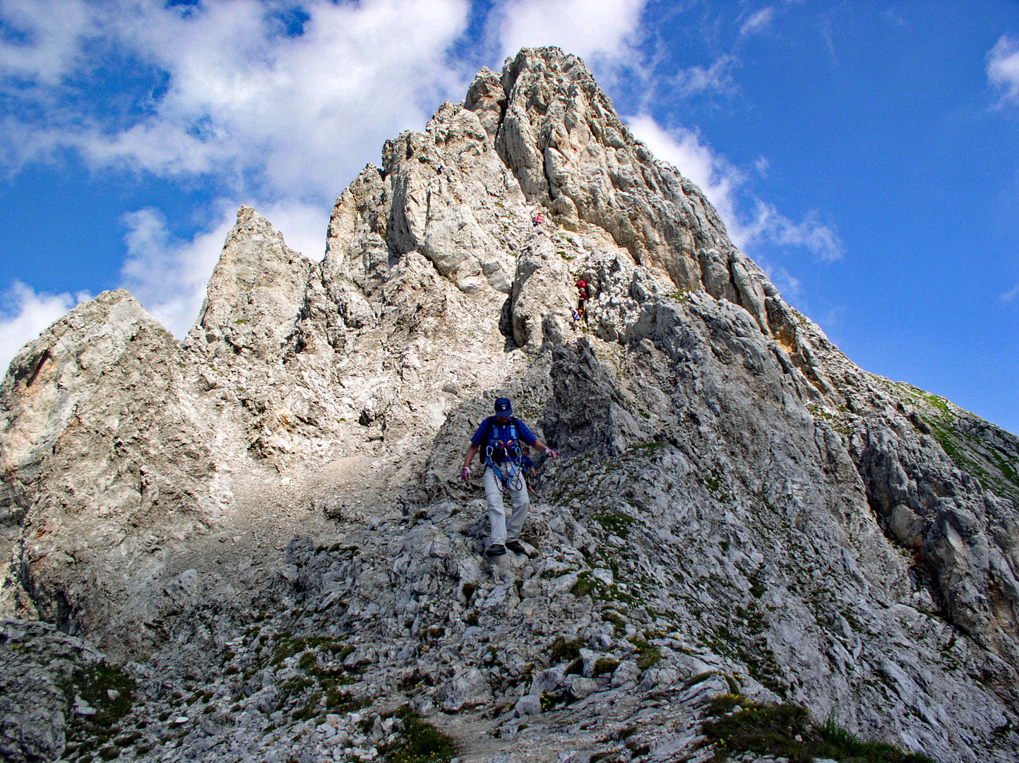 Unterwegs auf dem Mittenwalder Klettersteig 