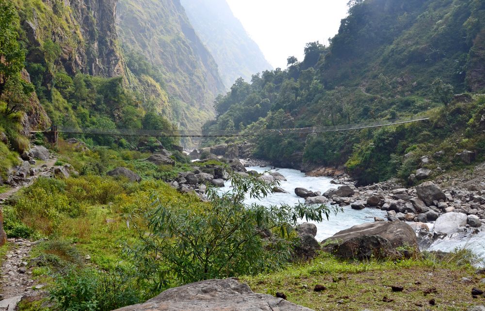 Unterwegs entlang des Marsyangdi Khola