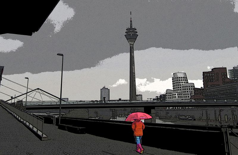 Unterwegs im Düsseldorfer Medienhafen