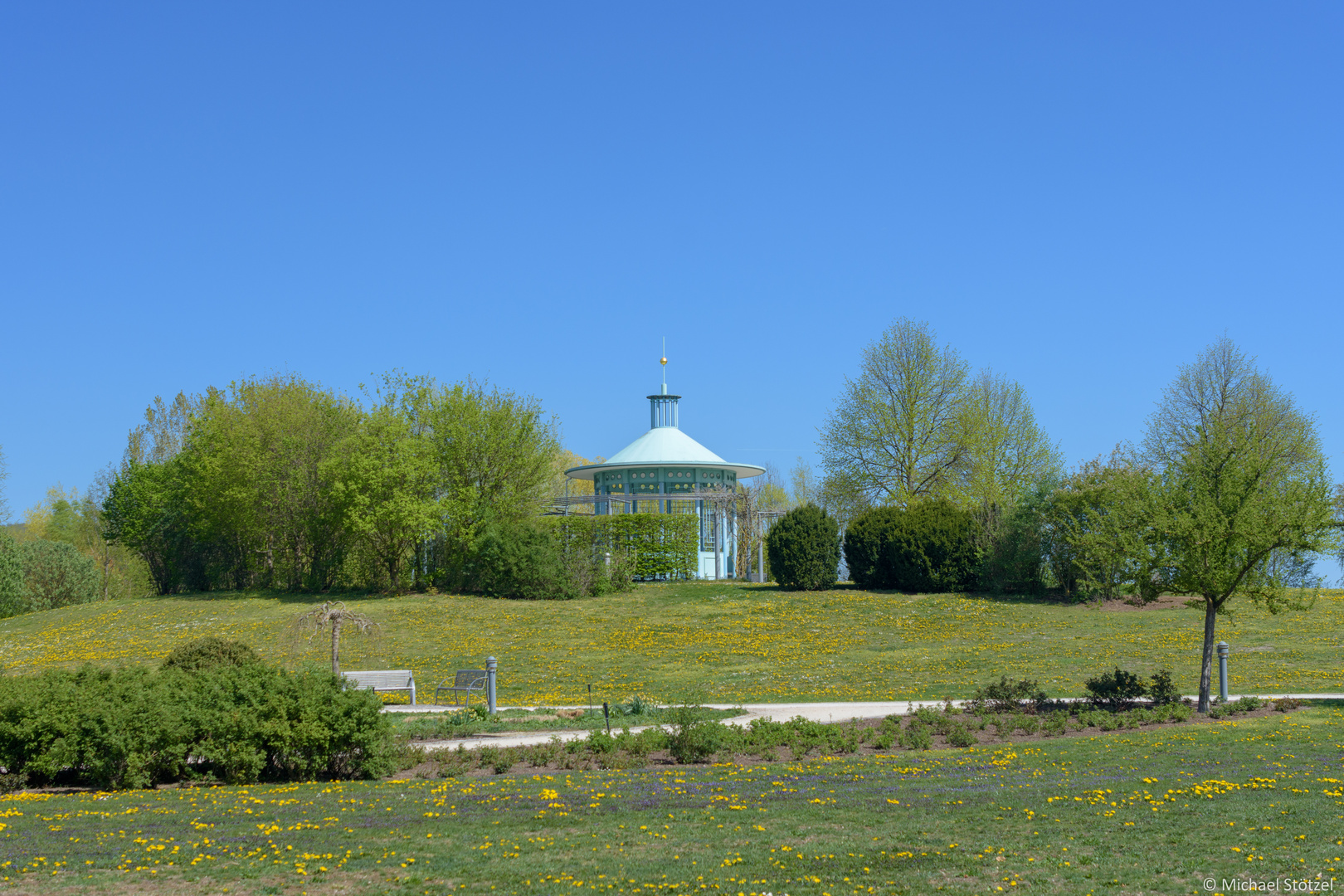 Unterwegs im Kurpark von Bad Staffelstein