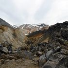 Unterwegs im Lavafeld Laugahraun im Landmannalaugar