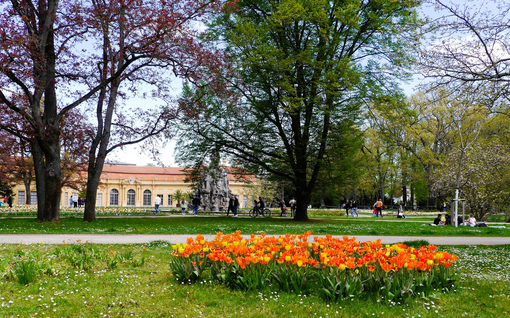 unterwegs im Schlosspark Erlangen