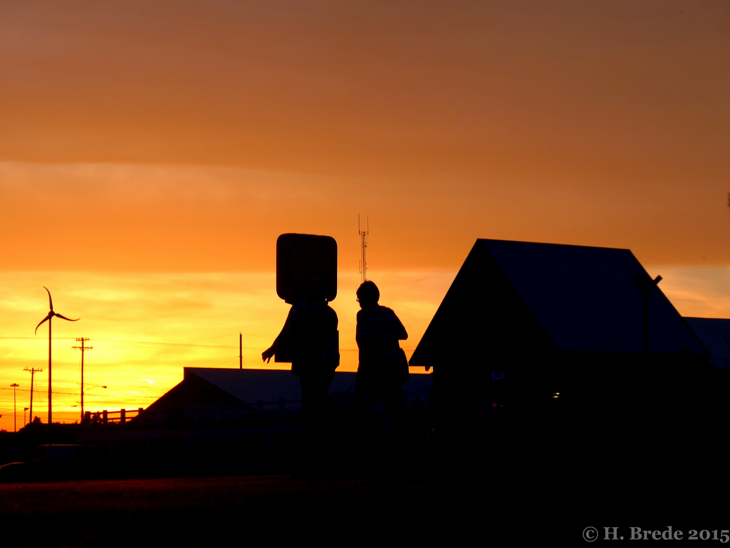 Unterwegs im Sonnenuntergang