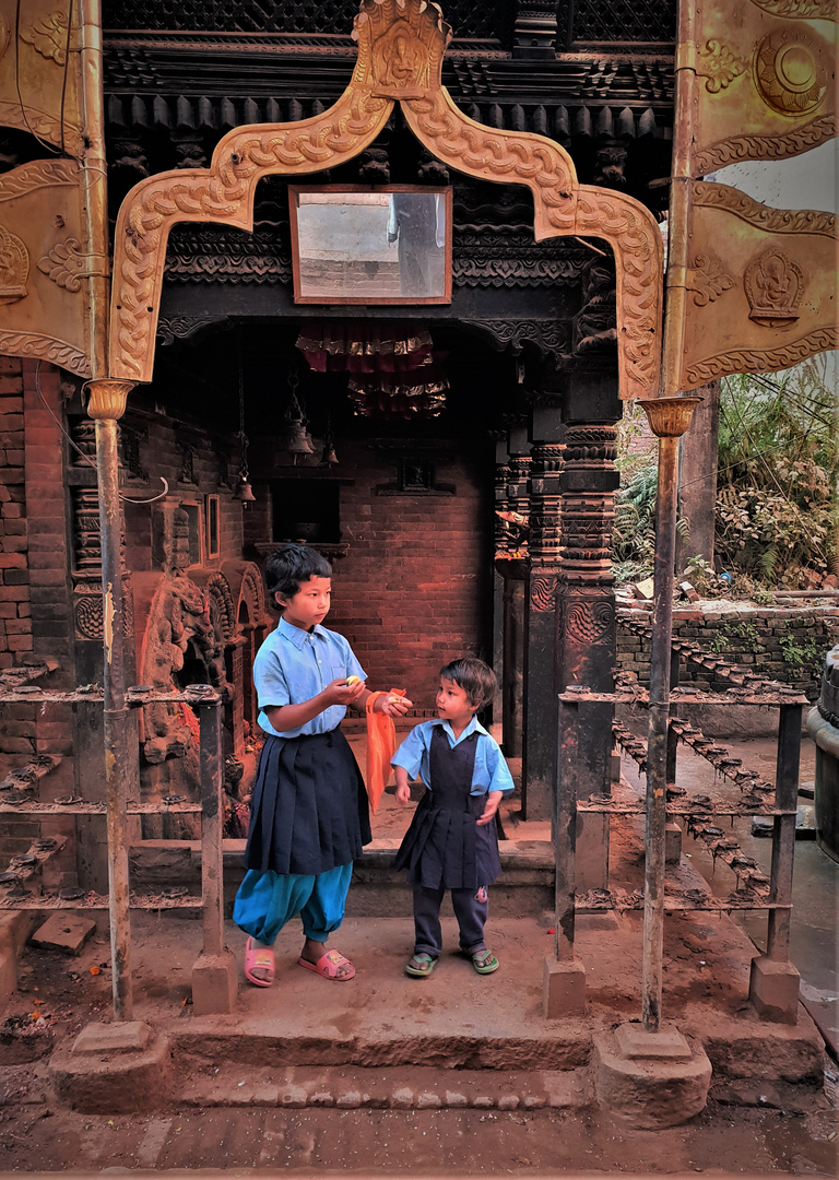 Unterwegs in Bhaktapur, Nepal 