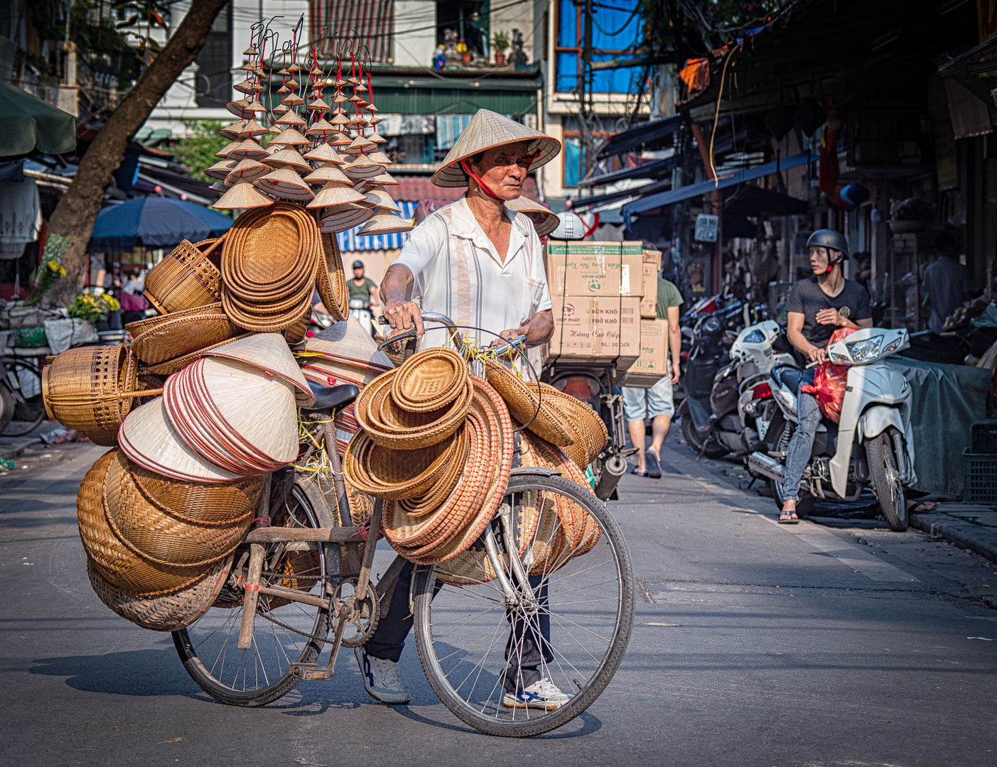 Unterwegs in der Altstadt von Hanoi