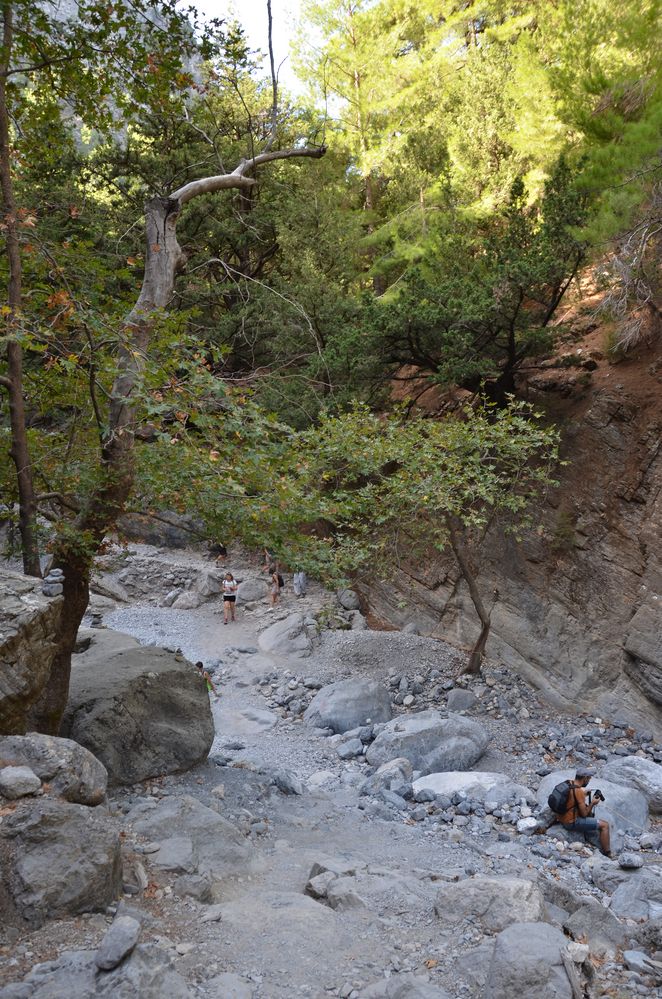 Unterwegs in der Samaria-Schlucht.