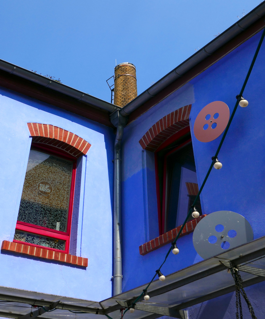 unterwegs in Dresden - bei blauem Himmel