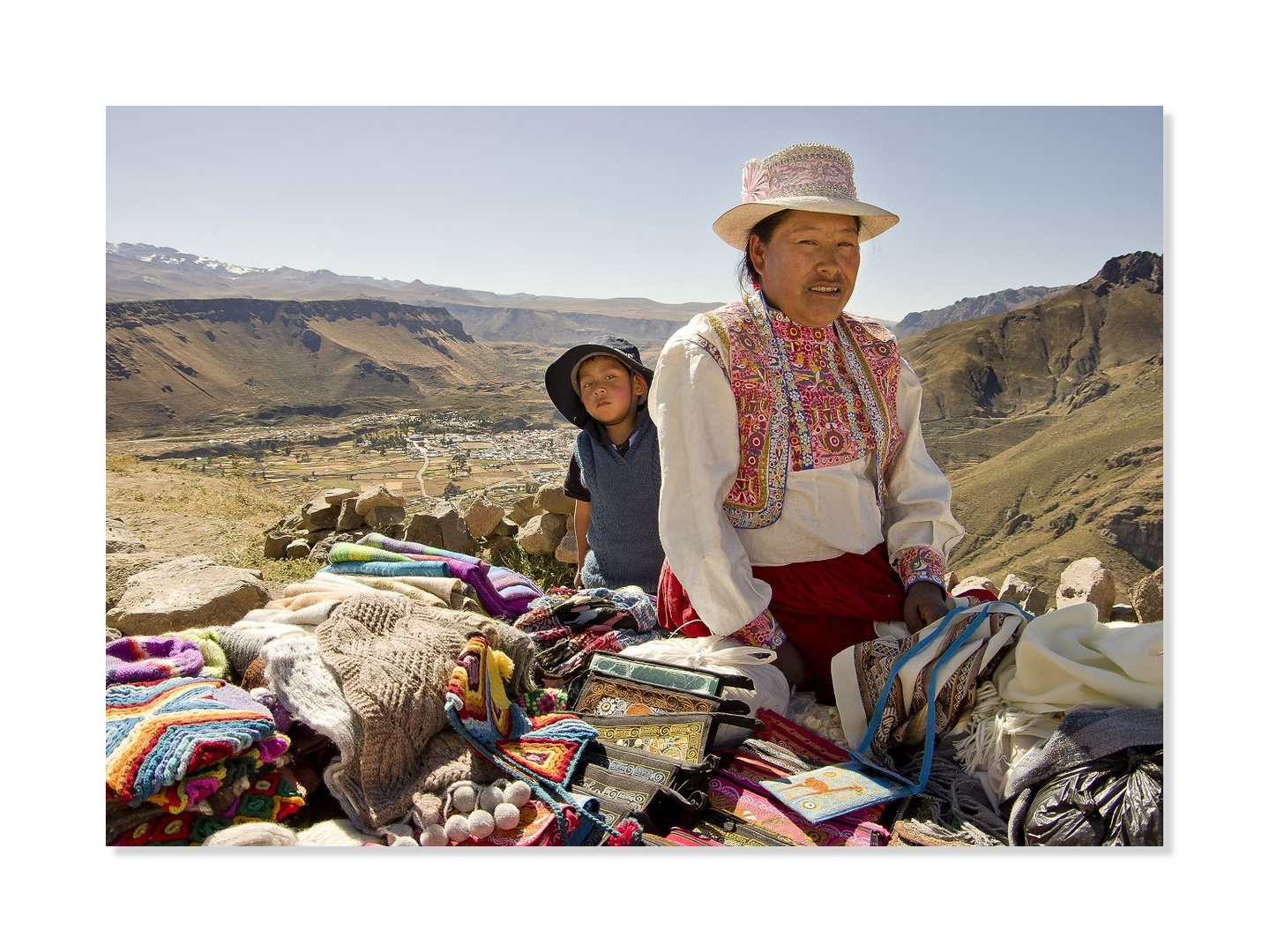 Unterwegs in Peru, Verkäuferin am Straßenrand