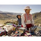 Unterwegs in Peru, Verkäuferin am Straßenrand