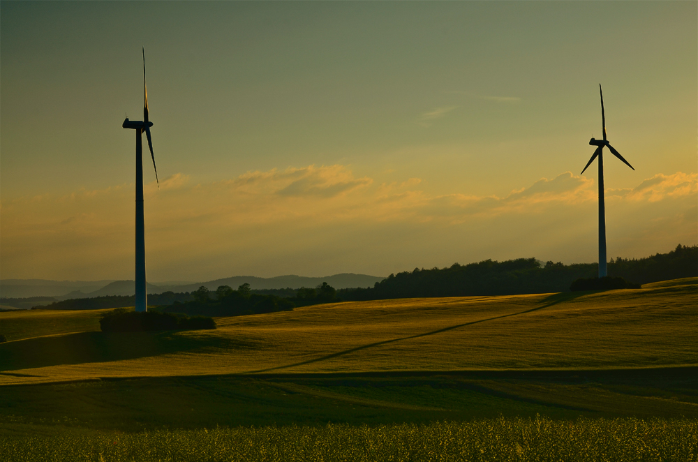 Unterwegs zu den Windrädern