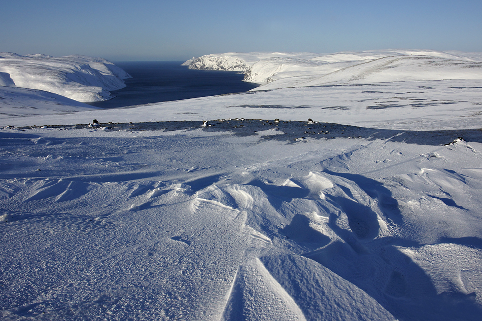 Unterwegs zum Nordkapp im Winter – Blick zum Nordend…..