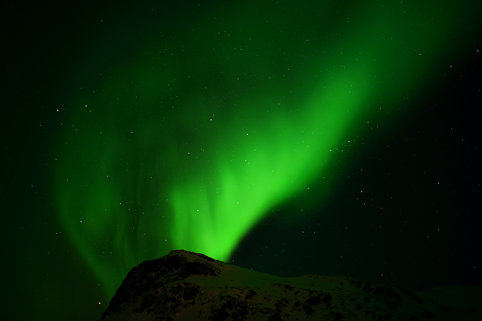 Unterwegs zum Nordkapp im Winter – Der grüne Vulkan ….