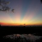 Unusual sunset in Cambodia