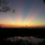 Unusual sunset in Cambodia