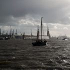 Unwetter auf der Elbe