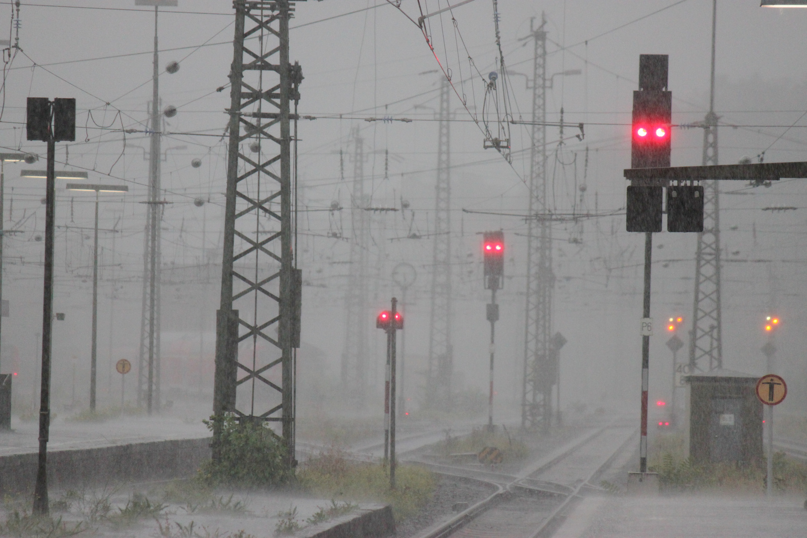 Unwetter bei der Bahn