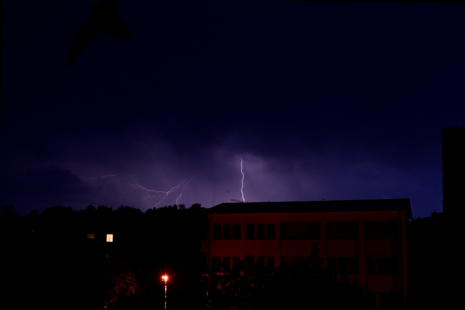 Unwetter bei Nacht