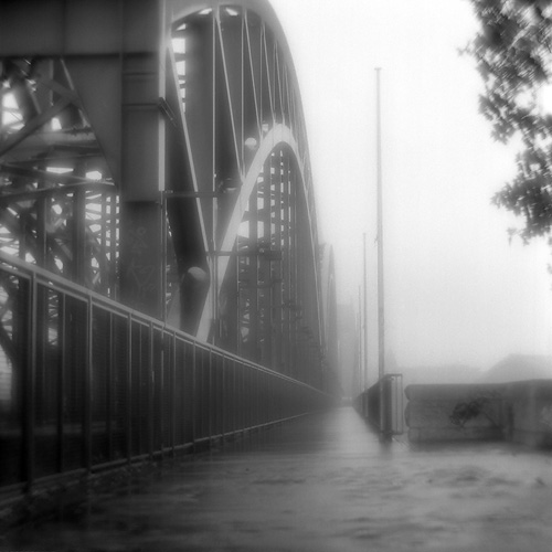 Unwetter. Hohenzollernbrücke, Köln.