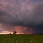 Unwetter im Sonnenuntergang