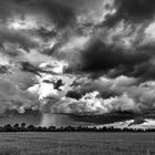 Unwetter in Schwarz-Weiß