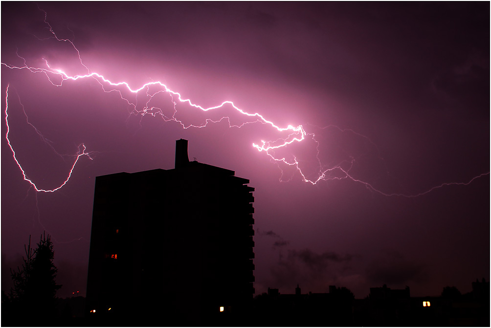 Unwetter mit Blitz und Donner