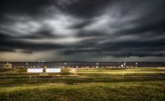 Unwetter naht, Nordseeküste Wremen