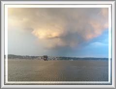 Unwetter über Blankenese.