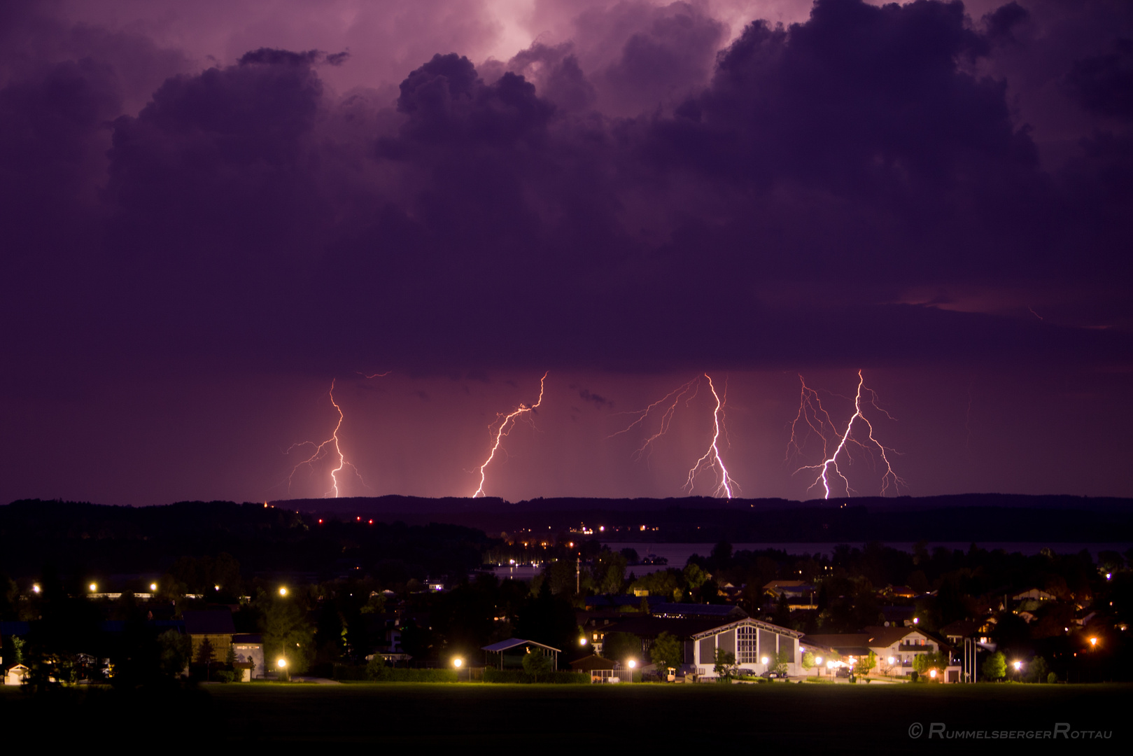 Unwetter über dem Chiemsee