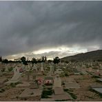 Unwetter über dem Concordia Friedhof in El Paso TEXAS