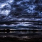 Unwetter über dem Stausee Glauchau