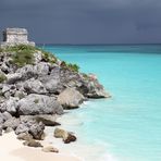 Unwetter über dem Tempel des Windes - Tulum