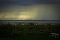 Unwetter über der Nordsee