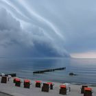 Unwetter über der Ostsee in Kühlungsborn