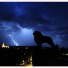 Unwetter über der Stadt