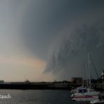 Unwetter über Helgoland