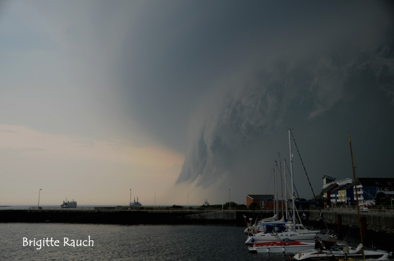 Unwetter über Helgoland