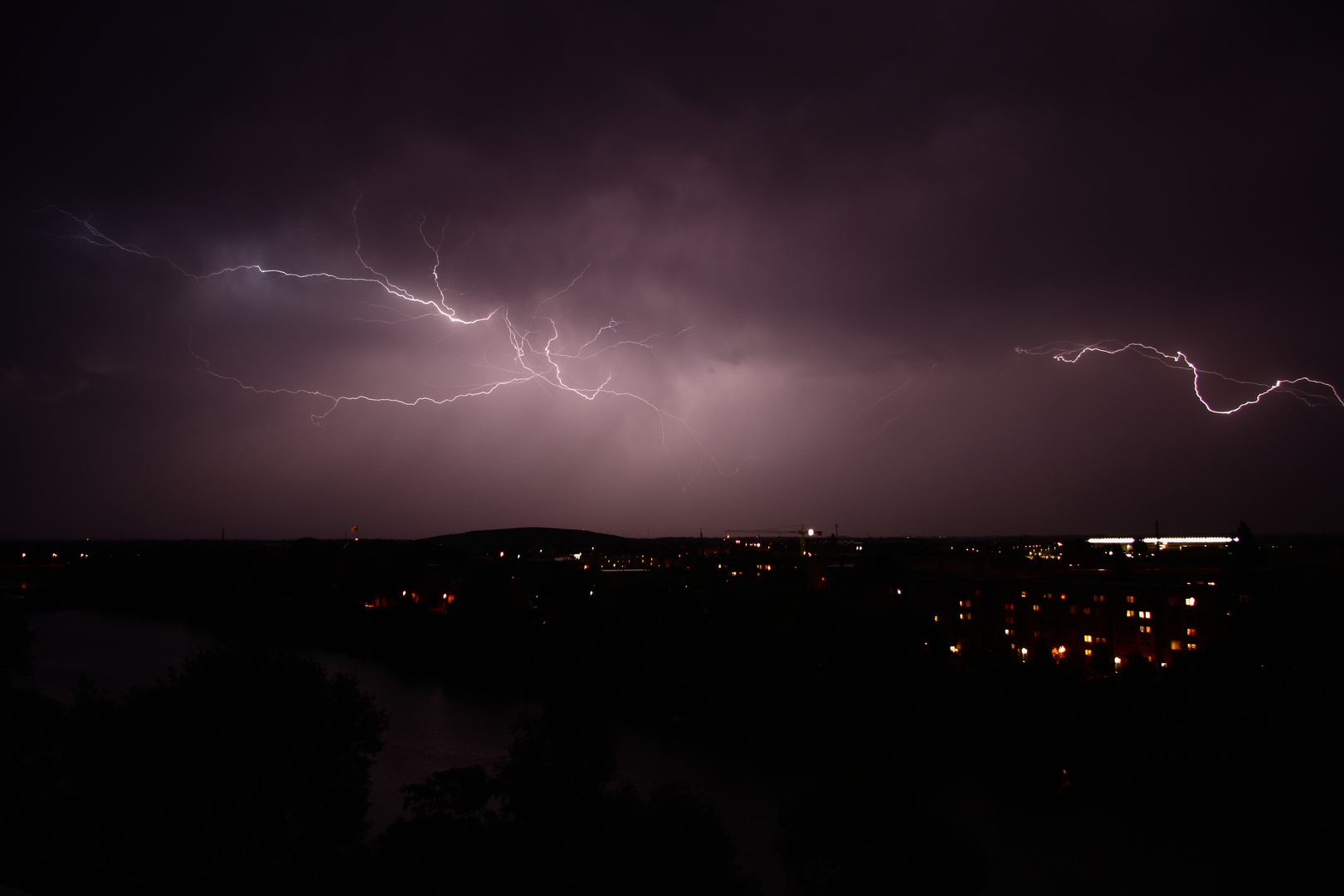 Unwetter über Magdeburg