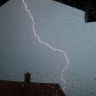 Unwetter über Ottersleben in Magdeburg.