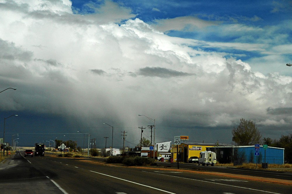 Unwetter über Santa Rosa, New Mexico