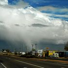 Unwetter über Santa Rosa, New Mexico