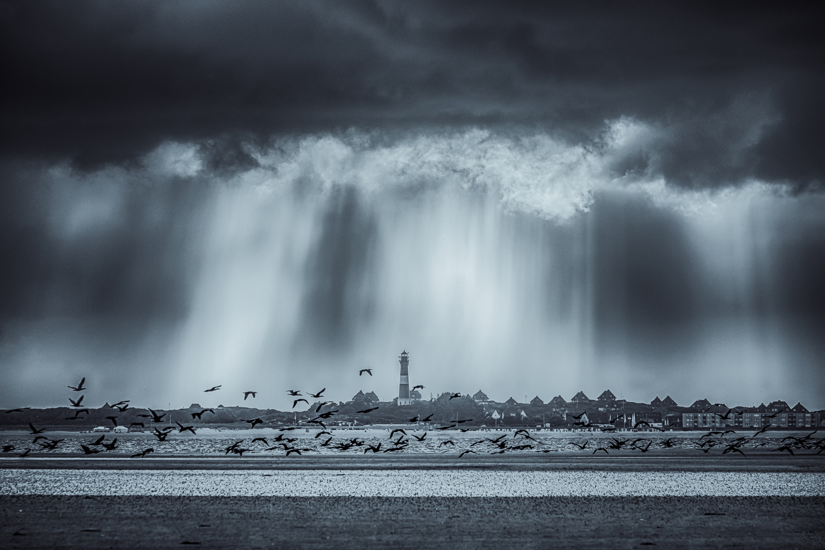 Unwetter über Sylt