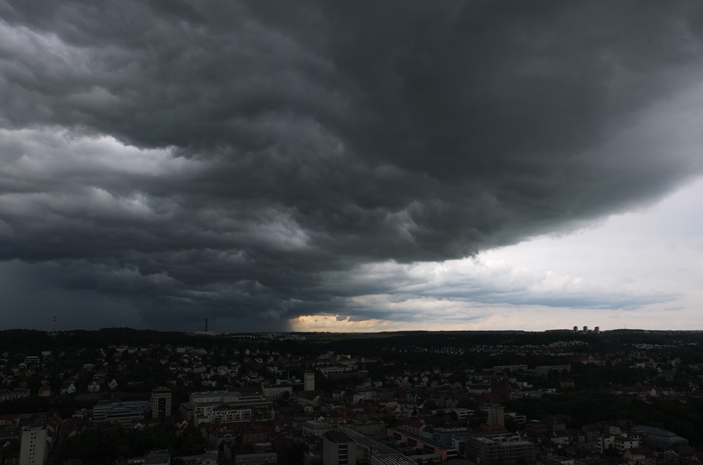 Unwetter über Ulm