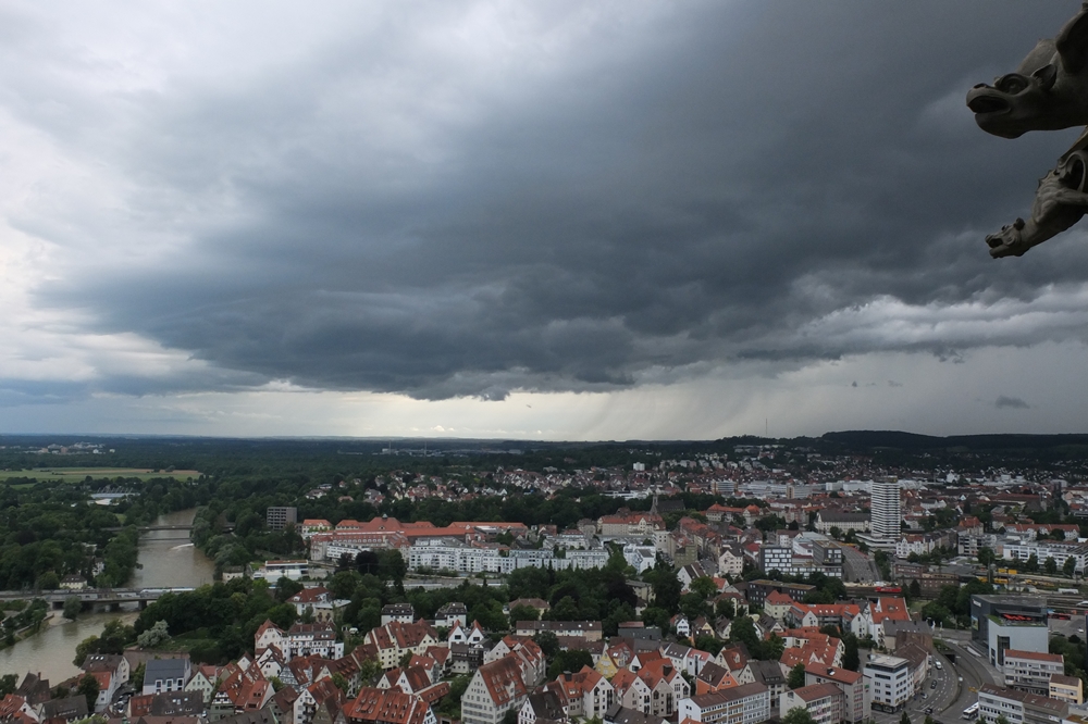 Unwetter über Ulm