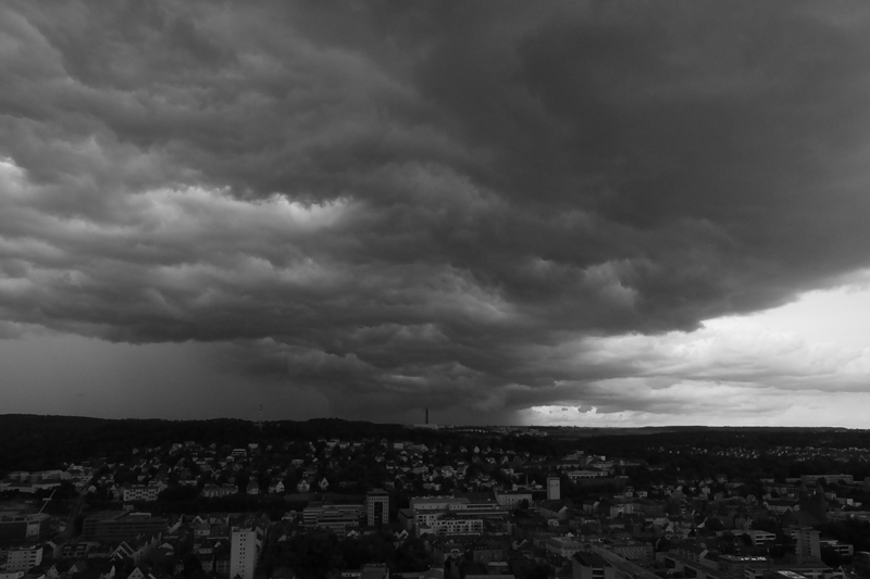 Unwetter über Ulm