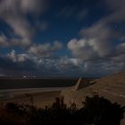 Unwetter über Windpark in Blávand